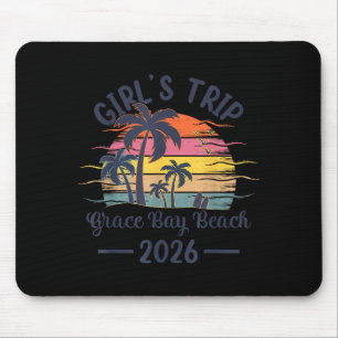 Grace Bay Beach Mädchen-Trip Kunstwerk Mousepad