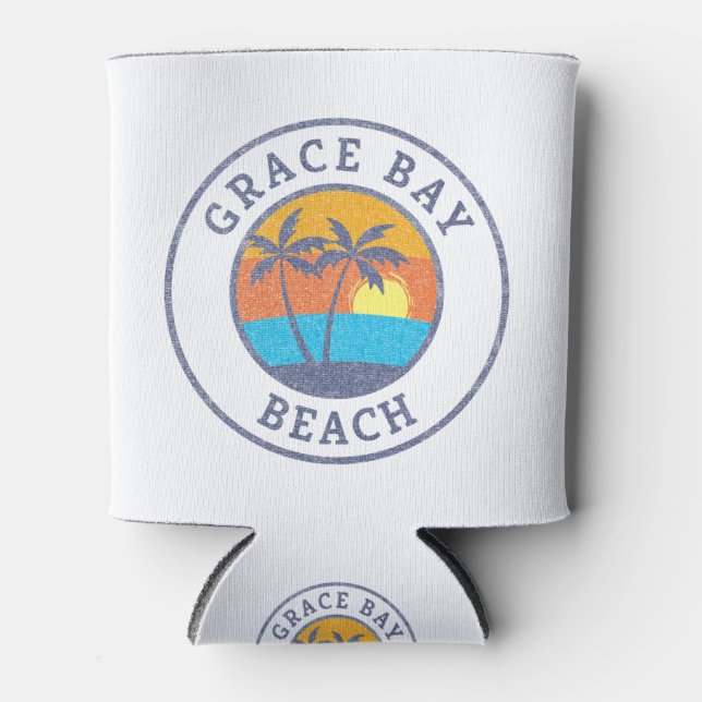 Grace Bay Beach, Türken und Caicos verblasste klas Dosenkühler (Vorderseite)