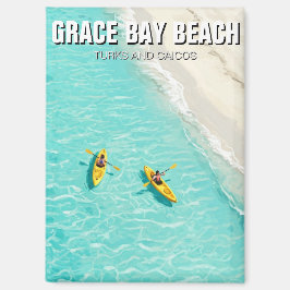Grace Bay Beach Turks und Caicos Reisen Magnet