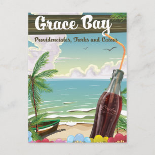 Grace Bay, Providenciales, Turks und Caicos Travel Postkarte
