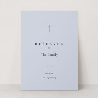 Grace Blue Christian Kreuz Reservierte Sitzplatzsc