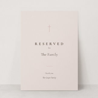 Grace Blush Christliches Kreuz Reservierte Sitzpla