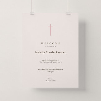 Grace Blush Cross Taufkirche Willkommensposter Poster