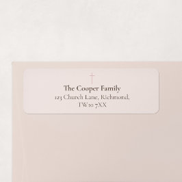 Grace Blush Minimal Cross Familien-Rücksendeadress
