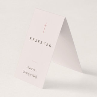 Grace Blush Religiöse Reservierte Sitzplatzkarte Visitenkarten