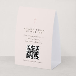 Grace Blush Teilen Sie Ihre Erinnerungen QR-Tischs Tischaufsteller