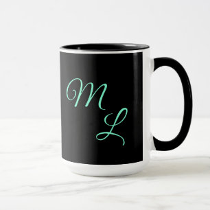 Grace-Buchstaben auf schwarz Tasse