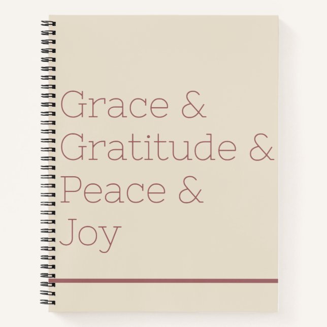 Grace Danky Peace Joy Bullet Journal Notizbuch (Vorderseite)