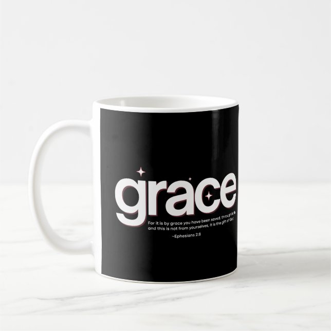 Grace Ephesians 2:8 Kaffeetasse (Links)