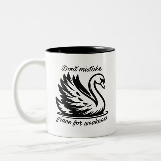 Grace for Weakness Zweifarbige Tasse (Links)