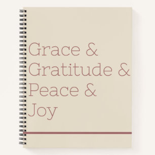 Grace Gratitude Peace Joie Bullet Journal