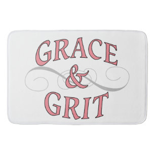 Grace & Grit in Rosa und Grau Badematte