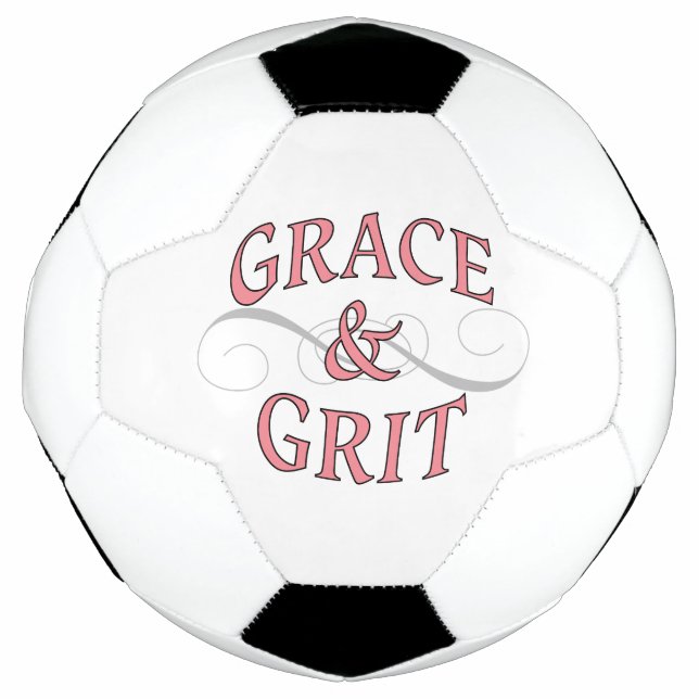 Grace & Grit in Rosa und Grau Fußball (Vorderseite)