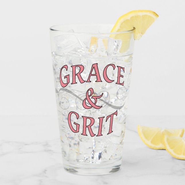 Grace & Grit in Rosa und Grau Glas (Rückseite Ice)