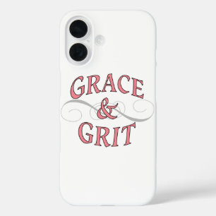 Grace & Grit in Rosa und Grau iPhone 16 Hülle