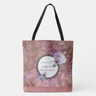 Grace hat meine Geschichte tropischer tropischer T Tasche