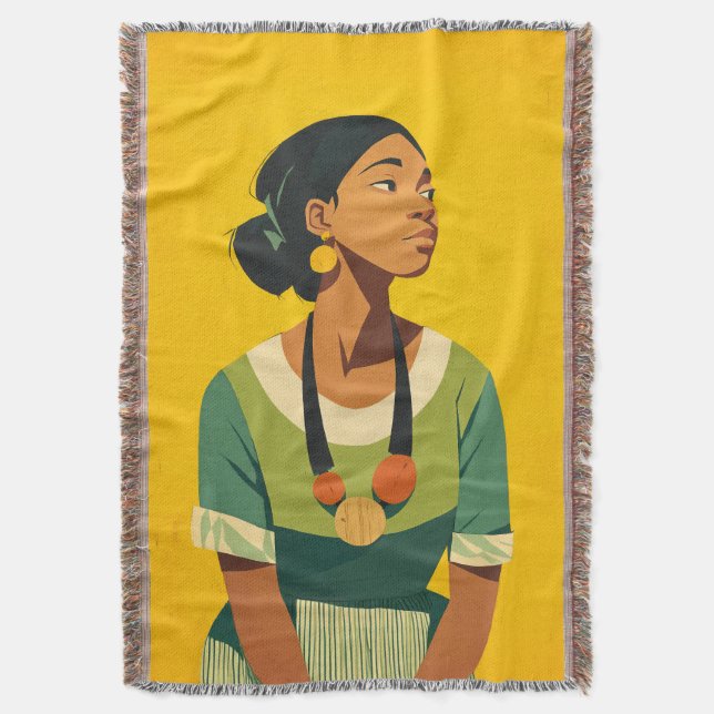 Grace in Green und Gold Decke (Vorderseite Vertikal)