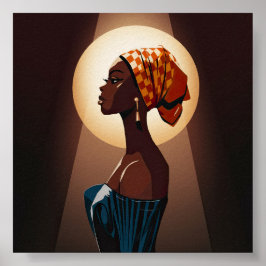 Grace in Light: Ein Portrait von Schönheit und Stä Poster