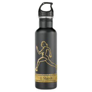 Grace in Motion: Die Silhouette der Geschwindigkei Edelstahlflasche