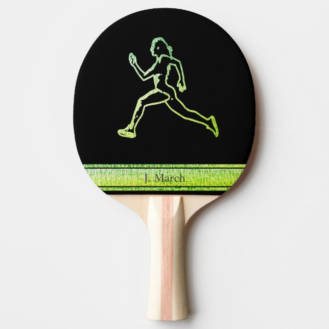 Grace in Motion: Die Silhouette der Geschwindigkei Tischtennis Schläger (Vorderseite)