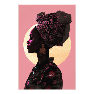 Grace in Pink: Afrikanische Heritage Muse Fotodruck