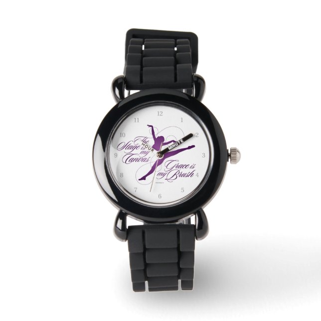 Grace ist mein Brush (Tanz) Armbanduhr (Vorderseite)