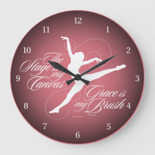 Grace ist mein Brush (Tanz) Große Wanduhr