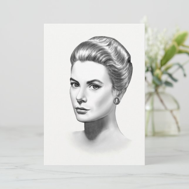 Grace Kelly Feiertagskarte (Stehend Vorderseite)