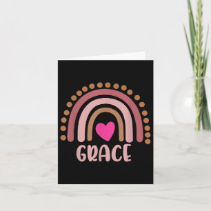 Grace Name Niedliche Personalisierte Herzfunktion Karte