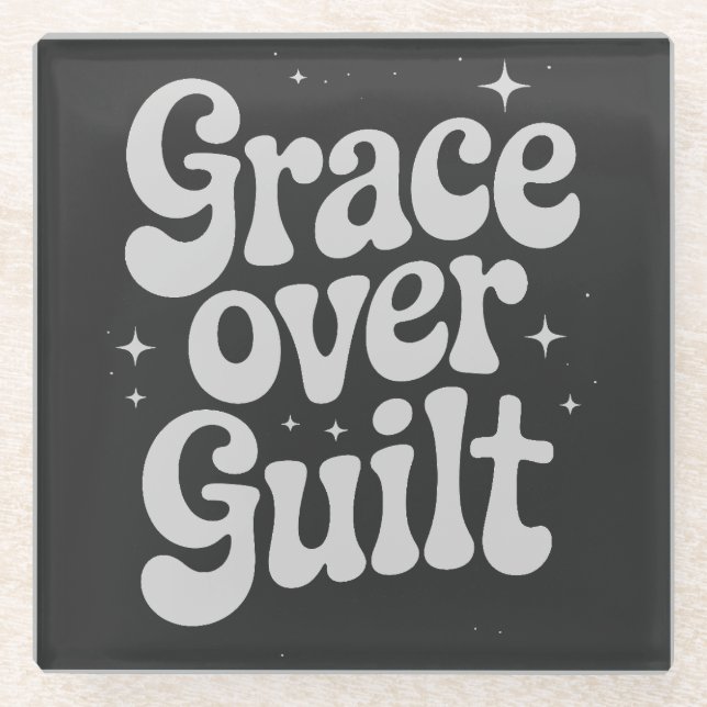 Grace Over Guilt Glasuntersetzer (Vorderseite)