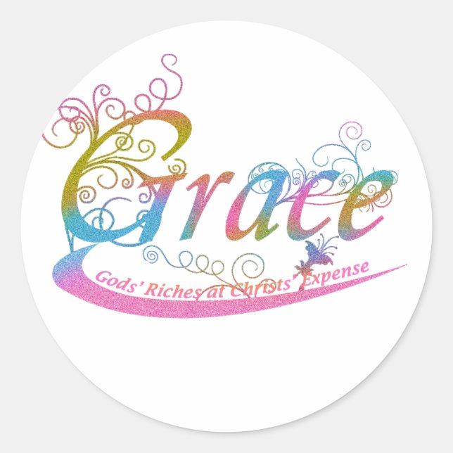 Grace Runder Aufkleber (Vorderseite)