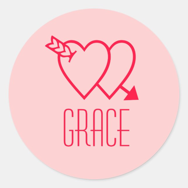 Grace Runder Aufkleber (Vorderseite)