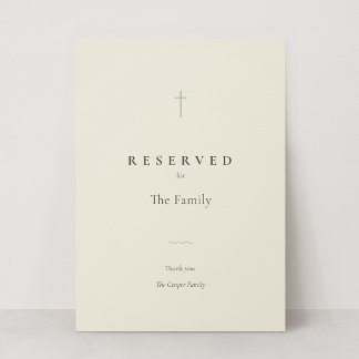 Grace Sage Christian Cross Reserviert-Schild