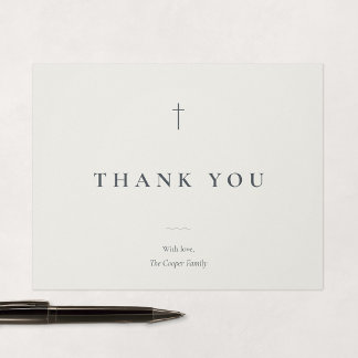 Grace Stone Minimal Kreuz religiös Dankeskarte