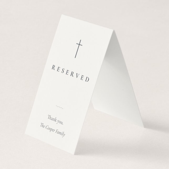 Grace Stone Religiöse Reservierte Sitzplatzkarte Visitenkarten (Vorderseite)