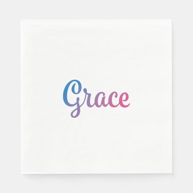 Grace Stylish Cursive Serviette (Vorderseite)