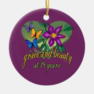 Grace und Beauty im Alter von 18 Jahren Keramikornament