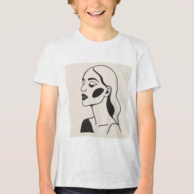 Grace und Eleganz des Porträts einer Adligen Tri-Blend Shirt (Vorderseite)