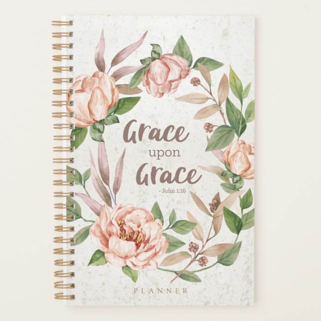 Grace Upon Grace - John 1:16 - Bloral Planer (Vorderseite)