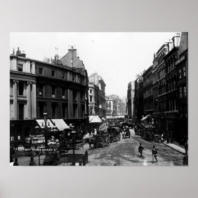 Gracechurch Street, London, c.1890 Poster (Vorne)