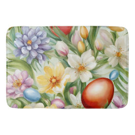 Graceful Apple Blossom, Tulips und Ostereier Badematte