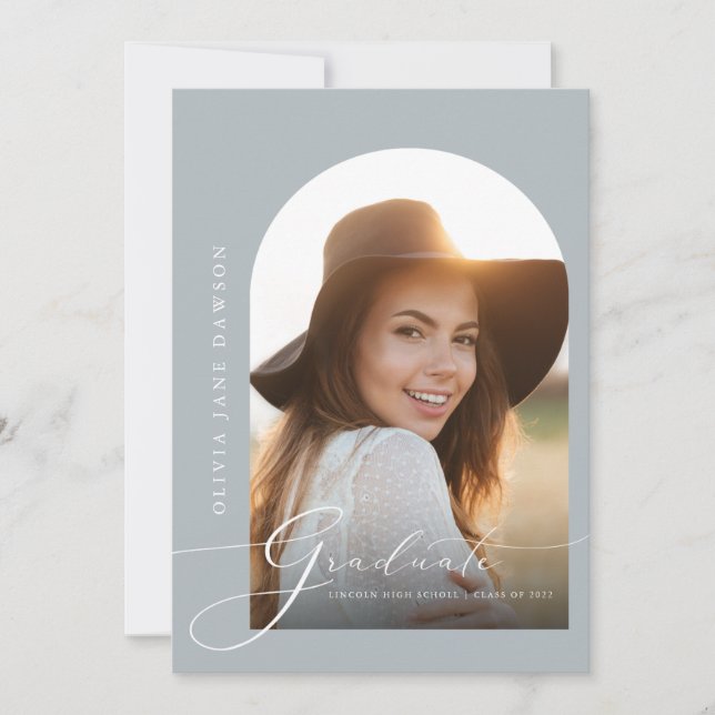 Graceful Arch Graduation Faire-part (Devant)