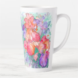 Graceful Blooms - Iris Blume Muttertaggedicht Milchtasse