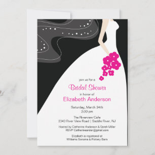 Graceful Bride nuptiale Invitation Rose chaud