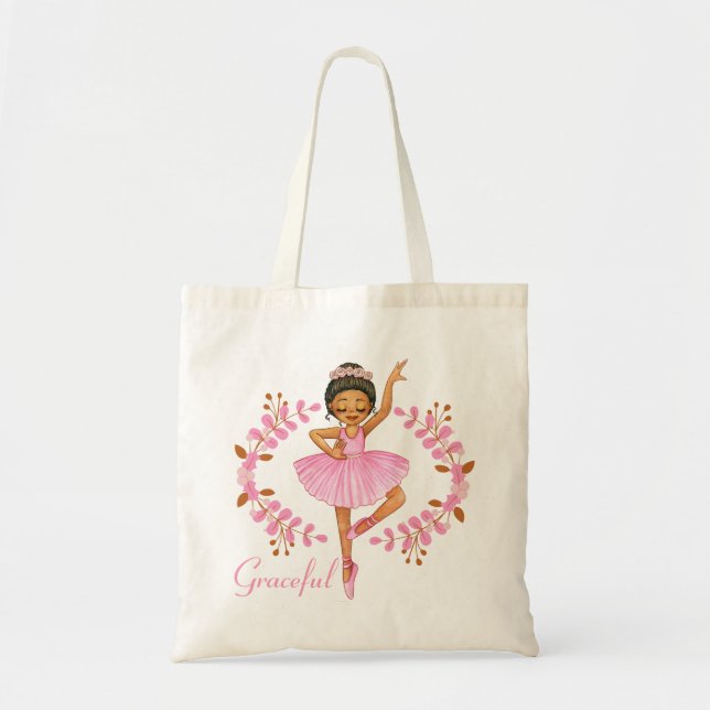 Graceful Brunette Ballerina  Tragetasche (Vorne)