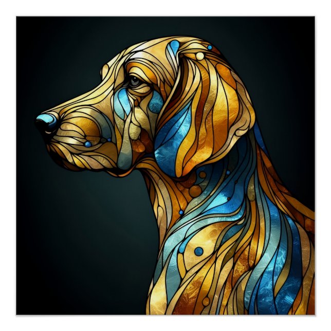 Graceful Canine Elegance - AI Poster (Vorderseite)