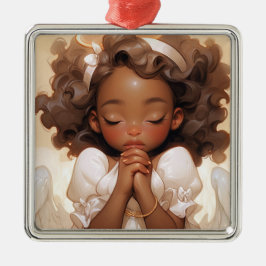 Graceful Christmas Black Angel Guardian Ornament Aus Metall