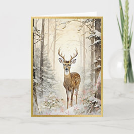 Graceful Christmas Deer Karte