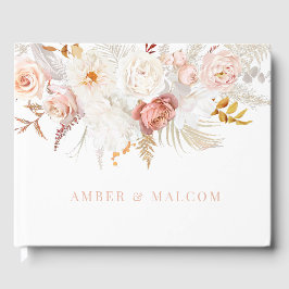 Graceful Elegance: Flawless Floral Wedding Gästebuch