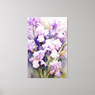 Graceful Elegance of Irises Leinwanddruck